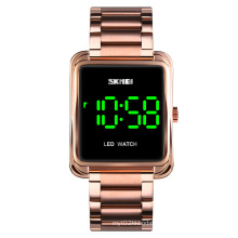 Skmei 1505 Gold Led Digital Watch Waterproof Wristwatch Chronograph Alarm Sport Luxury for Men